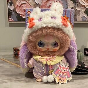 Adorable Plush Doll with Bunny Hat